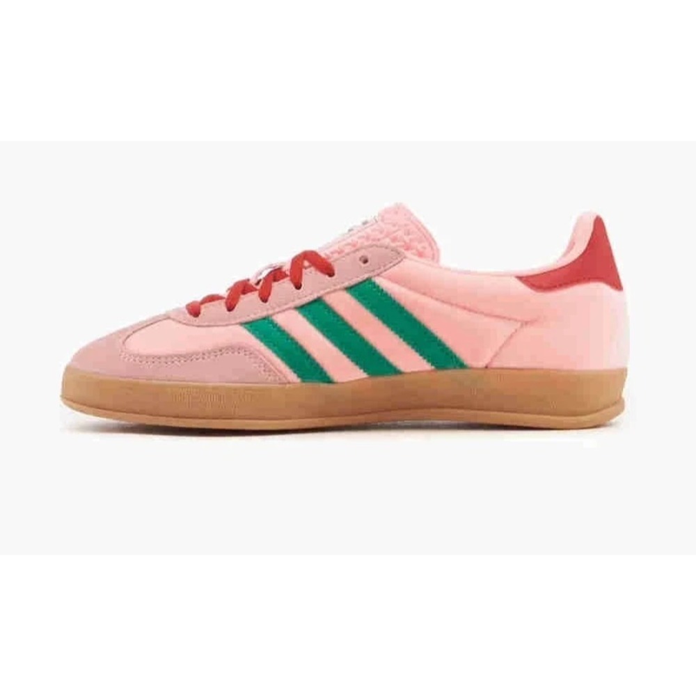 adidas Gazelle Indoor Womens Size 6.5 Glow Pink Court Green Shoes‎ JI2713 NEW - Picture 3 of 6
